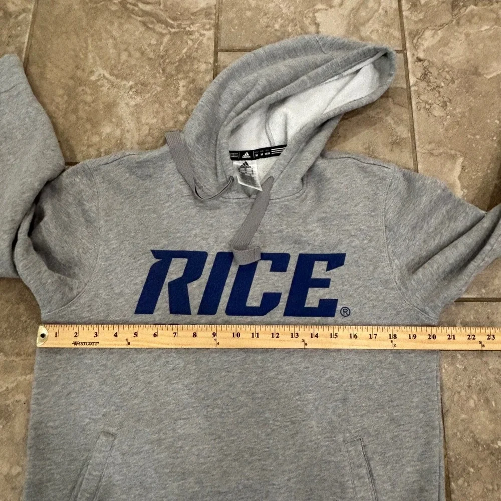 Adidas Rice University Track & Field Hoodie Mens Medium Gray Pullover Sweatshirt